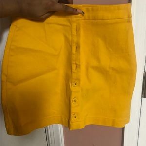 Yellow mini skirt